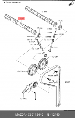 Распредвал C60112440 MAZDA