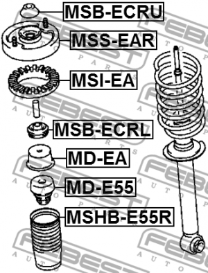 Отбойник амортизатора подвески MD-E55 FEBEST