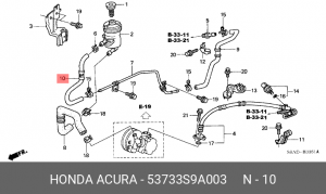 Патрубок 53733S9A003 HONDA