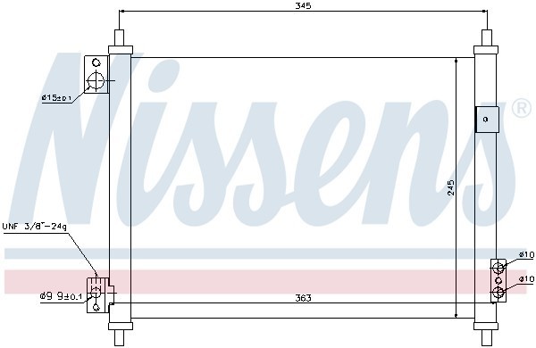 Конденсатор, кондиционер 940078 NISSENS