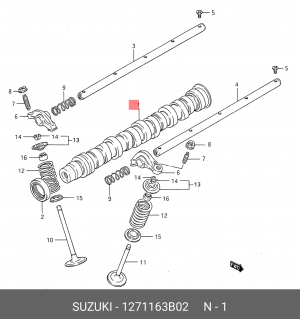 Распредвал 12711-63B02 SUZUKI