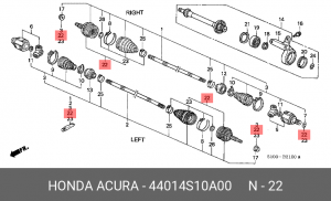 ШРУС 44014S10A00 HONDA