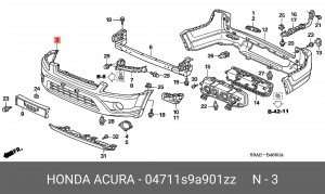 Бампер передний 04711S9A901ZZ HONDA