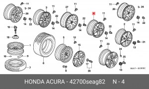 Диск колеса 42700SEAG82 HONDA