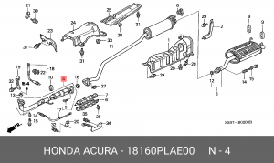 Катализатор 18160PLAE00 HONDA