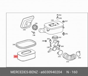 Воздушный фильтр A6030940204 SMART