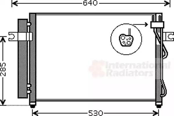 Конденсатор, кондиционер 82005195 VAN WEZEL