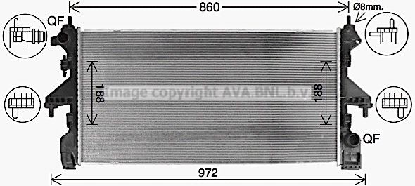 Радиатор охлаждения ДВС CN2063 AVA