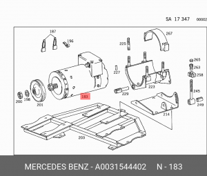 Генератор A0031544402 MERCEDES BENZ