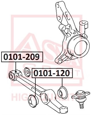Сайлентблок 0101-120 ASVA