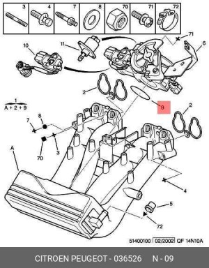 Прокладка, выпускной трубопровод 0365.26 CITROEN PEUGEOT