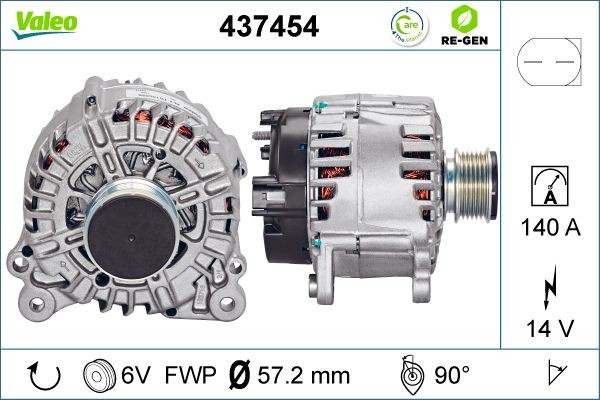 Генератор 437454 VALEO PHC