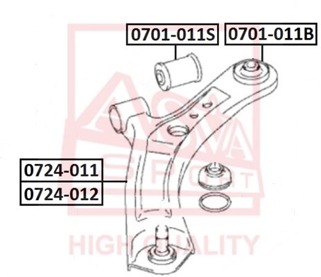 Рычаг подвески 0701-011B ASVA