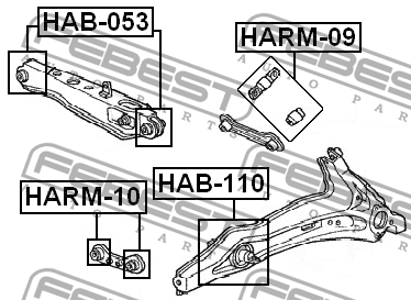 Сайлентблок HAB-053 FEBEST