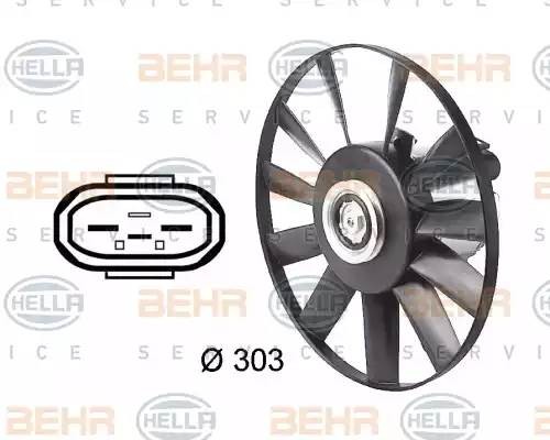 Вентилятор, охлаждение двигателя 8EW 009 144-541 HELLA
