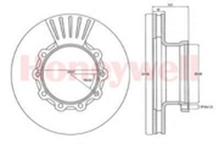 Тормозной диск 567500B BENDIX JURID