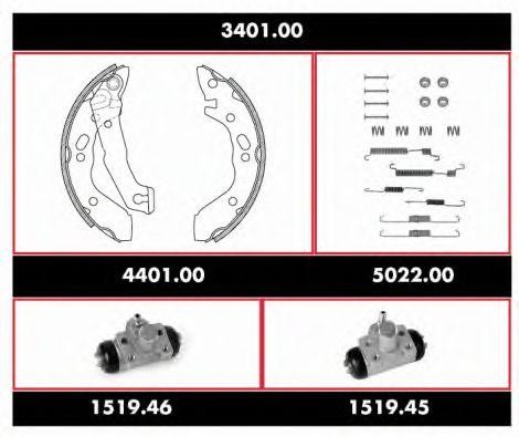 Комплект тормозных колодок 340100 REMSA