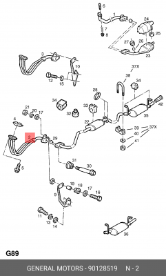 Выпускной трубопровод 90128519 GENERAL MOTORS