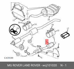Катализатор WCJ101020 MG ROVER LAND ROVER