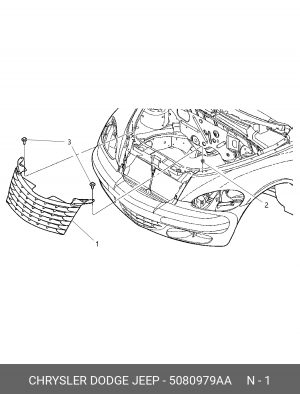 Решетка радиатора 5080 979AA CHRYSLER