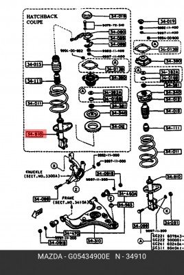 Амортизатор подвески G054-34-900E MAZDA