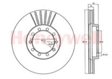 Тормозной диск 567948B BENDIX JURID