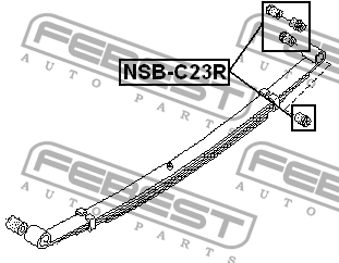 Сайлентблок - втулка рессоры NSB-C23R FEBEST
