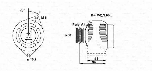 Генератор 943346172010 MAGNETI MARELLI