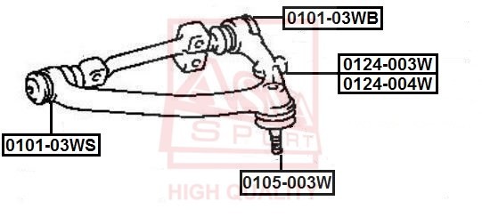 Рычаг подвески 0101-03WB ASVA