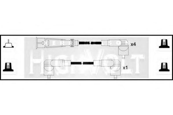 Ккомплект проводов зажигания OEF122 STANDARD