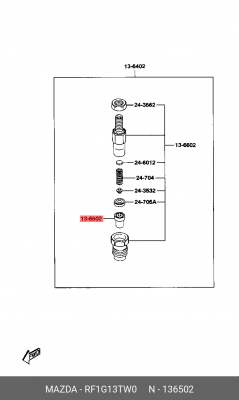 Форсунка RF1G13TW0 MAZDA