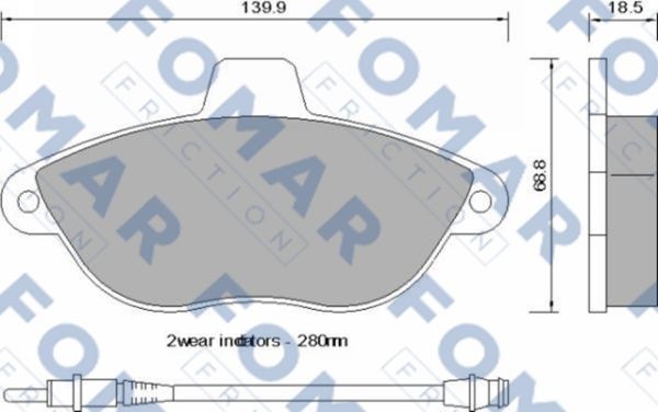 Колодки тормозные дисковые 51742581 ROULUNDS BRAKING