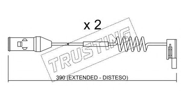 Сигнализатор, износ тормозных колодок SU167K TRUSTING