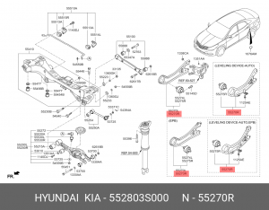 Рычаг подвески 552803S000 HYUNDAI KIA