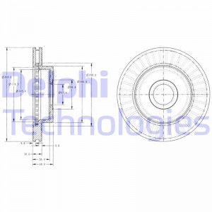 Тормозной диск BG3659 DELPHI
