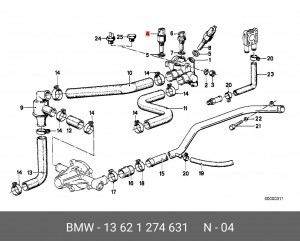 Термовыключатель, пусковой обогатитель 13 62 1 274 631 BMW