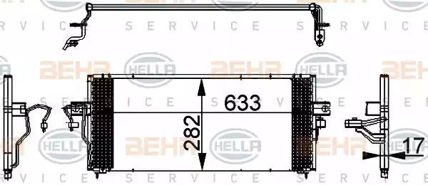 Конденсатор, кондиционер 8FC351317731 HELLA