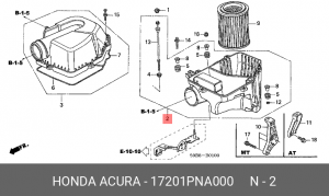 Корпус воздушного фильтра 17201PNA000 HONDA