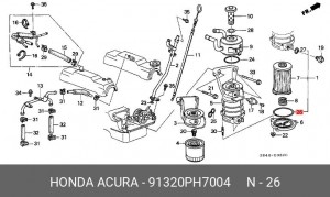 Масляный фильтр 91320PH7004 HONDA