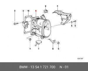 Патрубок дроссельной заслонки 13 54 1 721 700 BMW