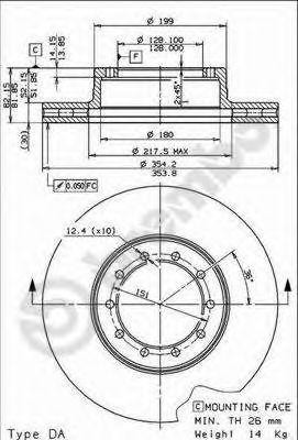 Тормозной диск 09.6732.20 BREMBO