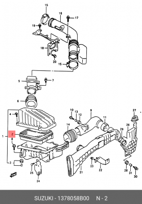Воздушный фильтр 1378058B00 SUZUKI