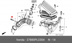 Датчик температуры впускаемого воздуха 37880PLC004 HONDA