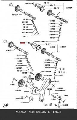 Сальник KL01-12-603A MAZDA