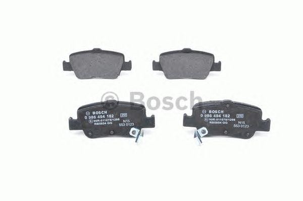 Колодки тормозные дисковые 0 986 494 182 BOSCH