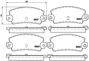 Комплект тормозных колодок, диско P68002 BREMBO