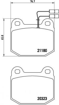 Комплект тормозных колодок, диско P 59 003 BREMBO