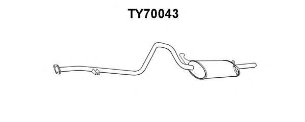 Глушитель выхлопных газов конечный TY70043 VENEPORTE