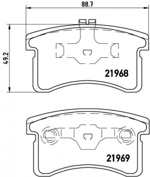 Комплект тормозных колодок, диско P 16 006 BREMBO