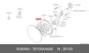 Диск сцепления 30100AA680 SUBARU